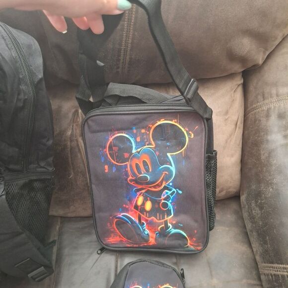 Mickey Mouse 3 Piece Backpack & Lunch Box Pencil Case Set School B… - Picture 5 of 7
